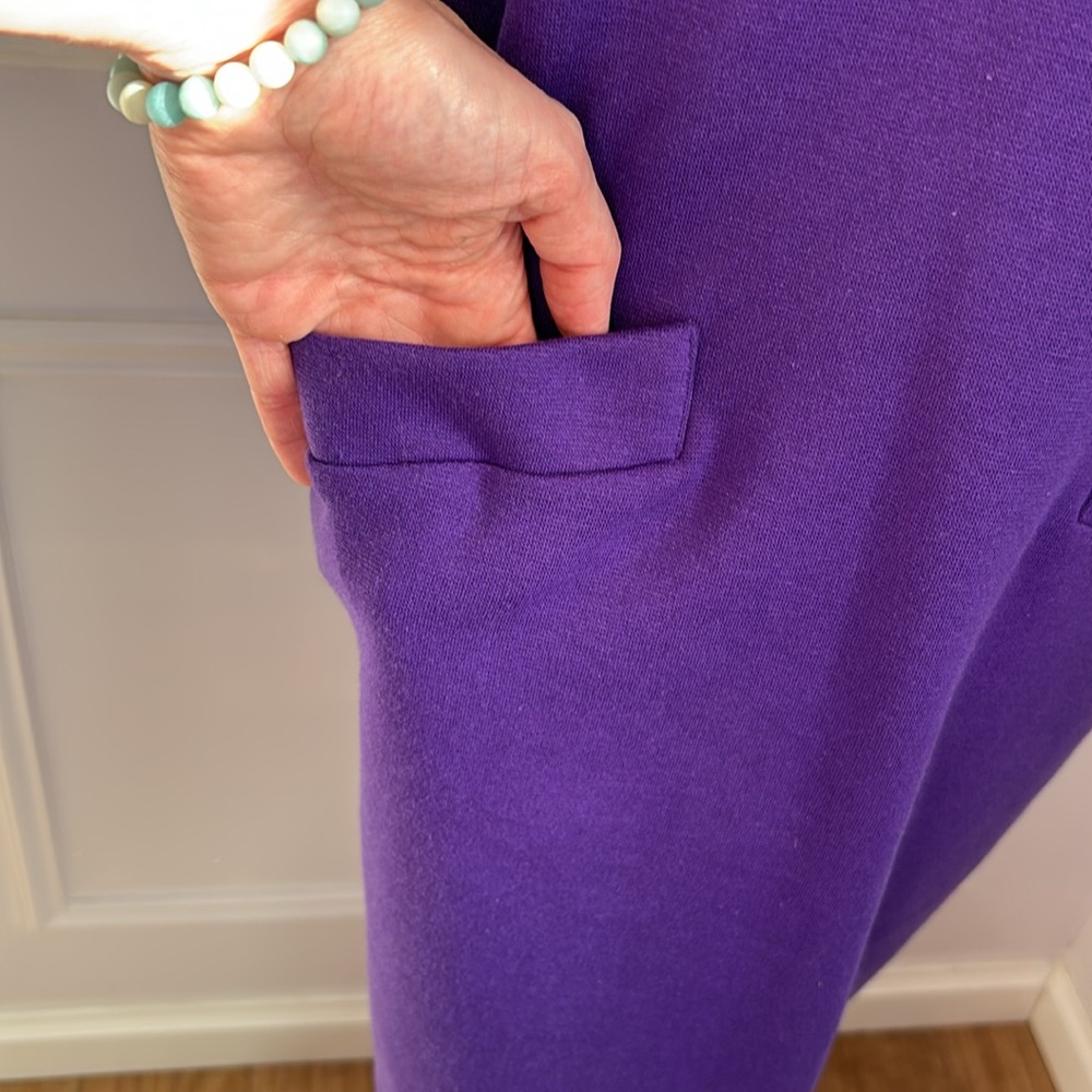 Michele Petite Jumper Deep V-Neck Purple Mini Dress Mod Vintage Size 8 - Picture 7 of 15
